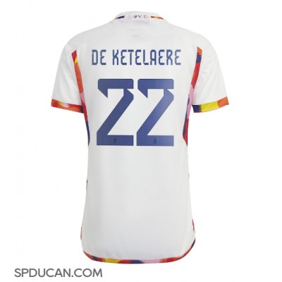 Muški Nogometni Dres Belgija Charles De Ketelaere #22 Gostujuci SP 2022 Kratak Rukav